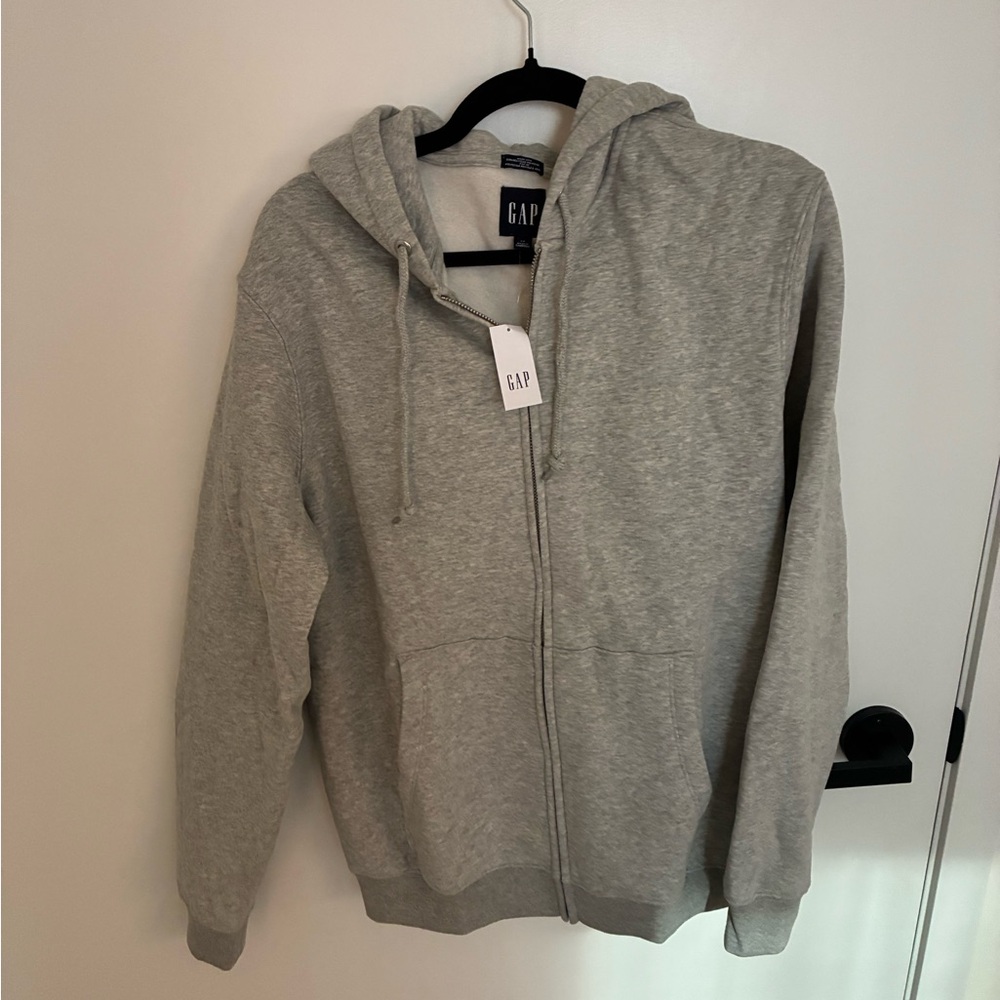GAP Men's Zip-Up Gray Sweater